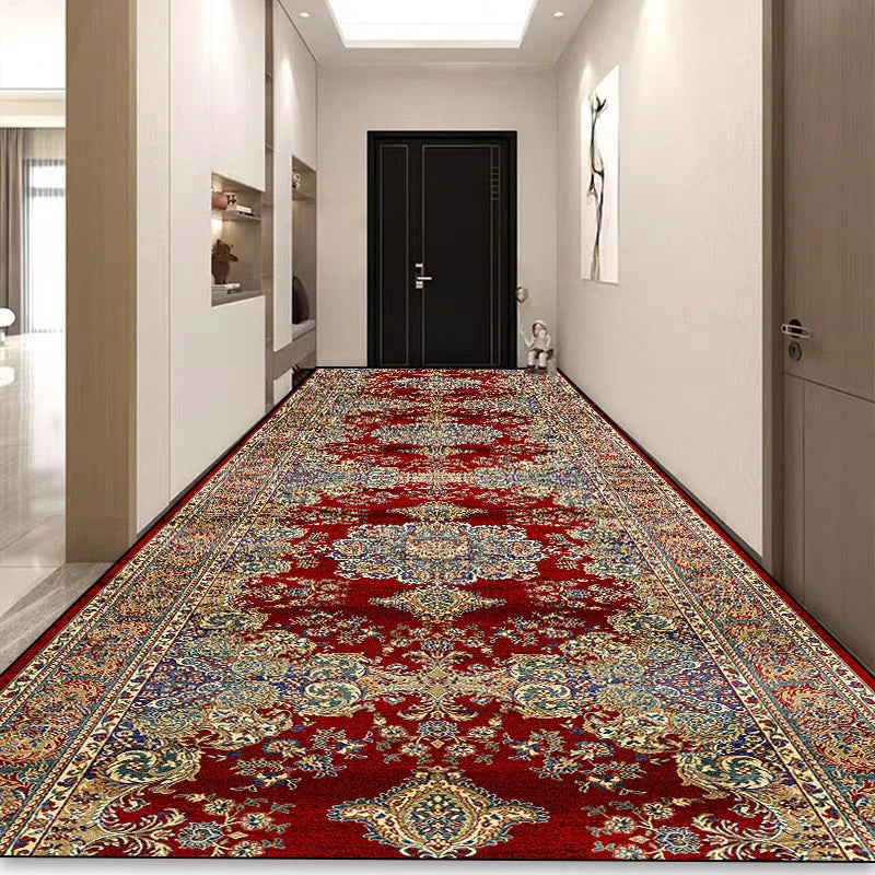 Navak Carpet Bohemian Long Corridor Carpet Luxury Persian Decoration Hallway Rug Non-slip Easy Cleaning Floor Mat Stairway Runners Carpets