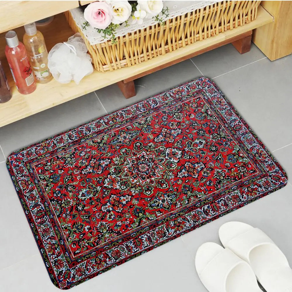 Navak Carpet Boho Persian Rug Pattern Kitchen Mat Non-Slip Laundry Room Mat Laundry Decor Balcony Child Living Room Modern Home Decor