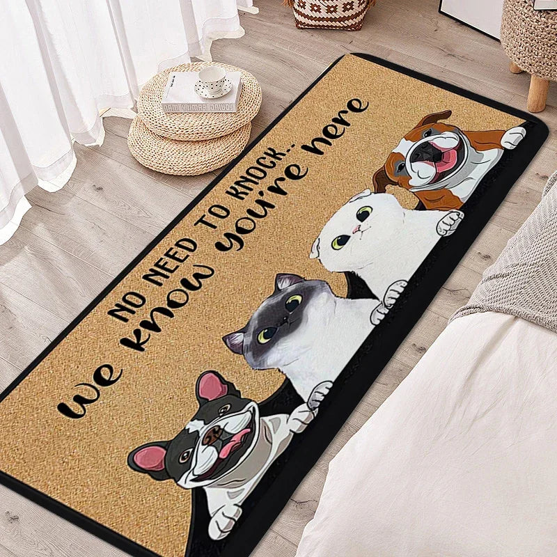 Navak Carpet Carpet for Bedroom Lovely Pet Foot Mat Cat Dog Entrance Doormat Custom Living Room Hallway Bathroom Rug Kitchen Accessories