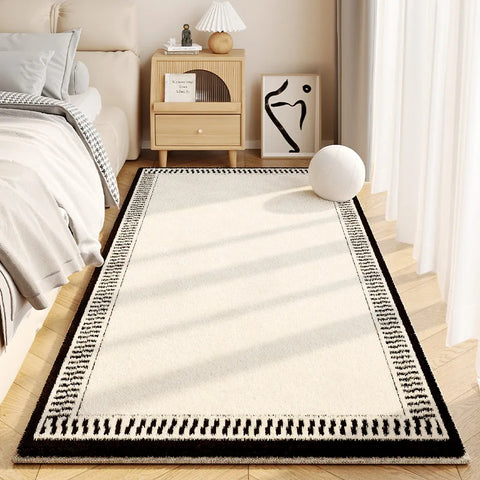 Navak Carpet Exclusive Picks Simple Cream Style Faux Cashmere Living Room Fluffy Rugs Home Decor Bedroom Cloakroom Bedside Non-Slip Rugs