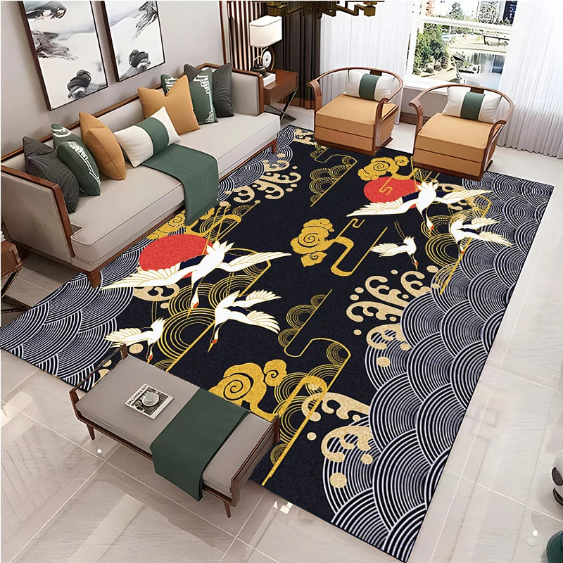 Navak Carpet Chinese Style Living Room Carpet Coffee Table Floor Mat Alfombra Rug Study Bedroom Bedside Home Decoration Non-slip Floor Mat