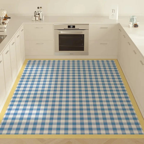 Navak Carpet Grid Pattern Carpet Dreamy Color Scheme Girlish Heart Decoration Anti Slip Rug Living Room Home Fashionable and Beautiful Mat