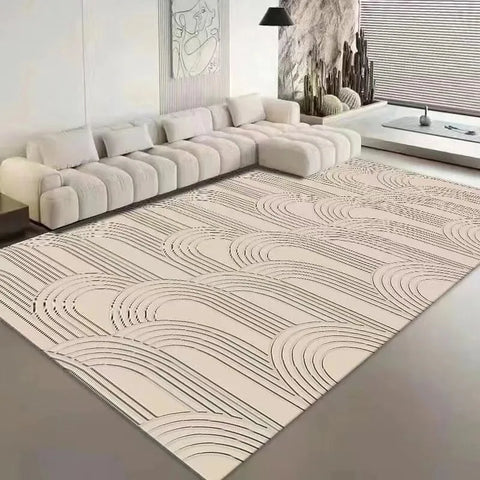 Navak Carpet Abstract Line Printed Living Room Carpet Non-slip Home Hotel Lobby Floor Mat Kitchen Bedroom Decor Rug Washable Entrance Doormat