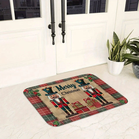 Navak Carpet Christmas Nutcracker Festive Holiday Design Welcome Door Mats Home Decor Kitchen Hallway Balcony Rugs Christmas Decorations