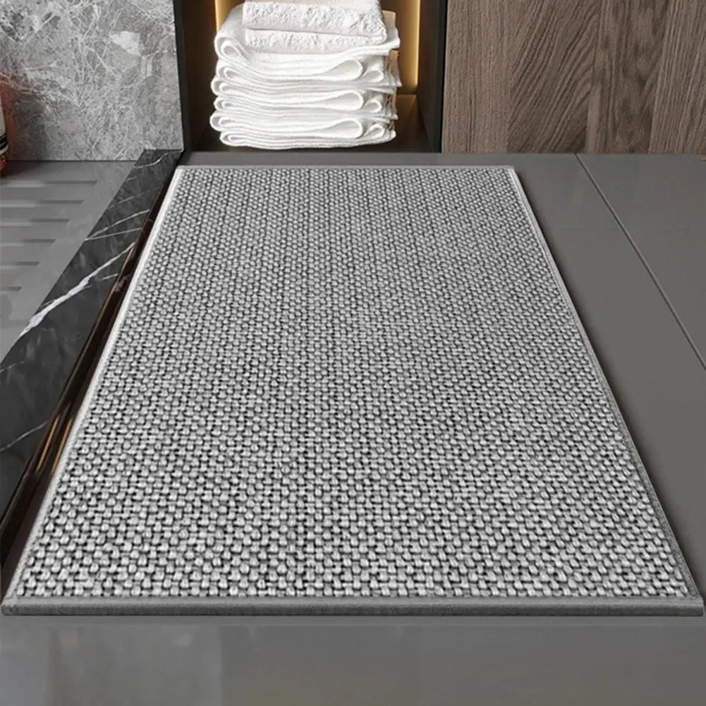 Navak Carpet Floor Mat Non Slip Washable Entryway Rug Water Absorbent Quick Drying Bathroom Mat Durable Braided Texture Plush Entryway Rug
