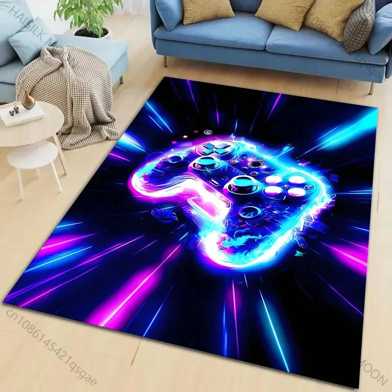 Navak Carpet 15 Sizes Game Controller Printed Carpet for Living Room Bedroom Home Decor Non-slip Floor Mat Modern Carpet Area Rugs for Gifts