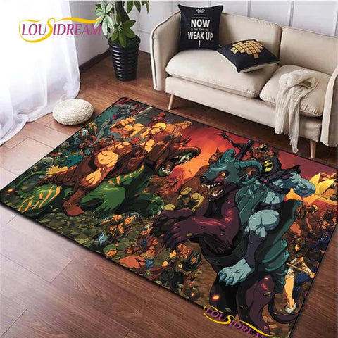 Navak Carpet He-man masters Cartoon Anime Carpet for Living Room Bedroom Yoga Area Rug Kitchen Un-slip Floor Mat decor Alfombra Birthday gift