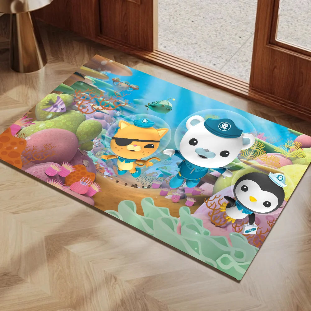 Navak Carpet The Octonauts Cartoon Door Mat Washable Non-Slip Living Room Sofa Chairs Area Mat Kitchen Toilet Rug