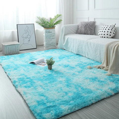 Navak Carpet White Fluffy Hall Carpet Modern Living Room Bedroom Home Decor Large Mats Thickened Non-Slip Girl Children's Room Pink Furry Rug
