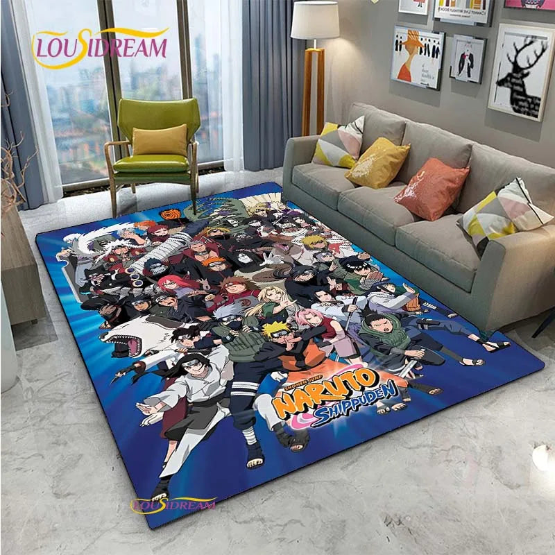 Navak Carpet Naruto Cartoon Anime Carpet for Living Room Bedroom Cute Rugs Kitchen Table Door Kids Un-slip Floor Mats Alfombra Birthday gift