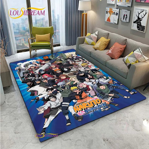 Navak Carpet Naruto Cartoon Anime Carpet for Living Room Bedroom Cute Rugs Kitchen Table Door Kids Un-slip Floor Mats Alfombra Birthday gift
