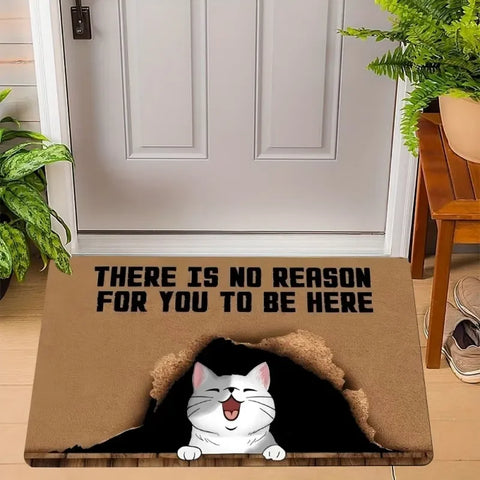 Navak Carpet Cute Cats Print Welcome Doormat Non-Slip Machine Washable Carpet for Living Room Bedroom Bathroom Kitchen and Laundry Rug