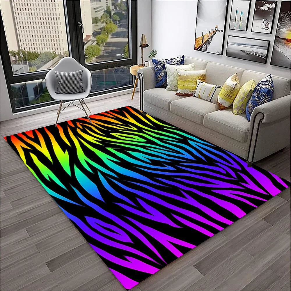 Navak Carpet Exclusive Picks Facecloth Carpet Zebra Striped Carpet Soft And Cozy Mute Bedroom Living Room Checkroom Sofa Bedside Decor Home Decoration