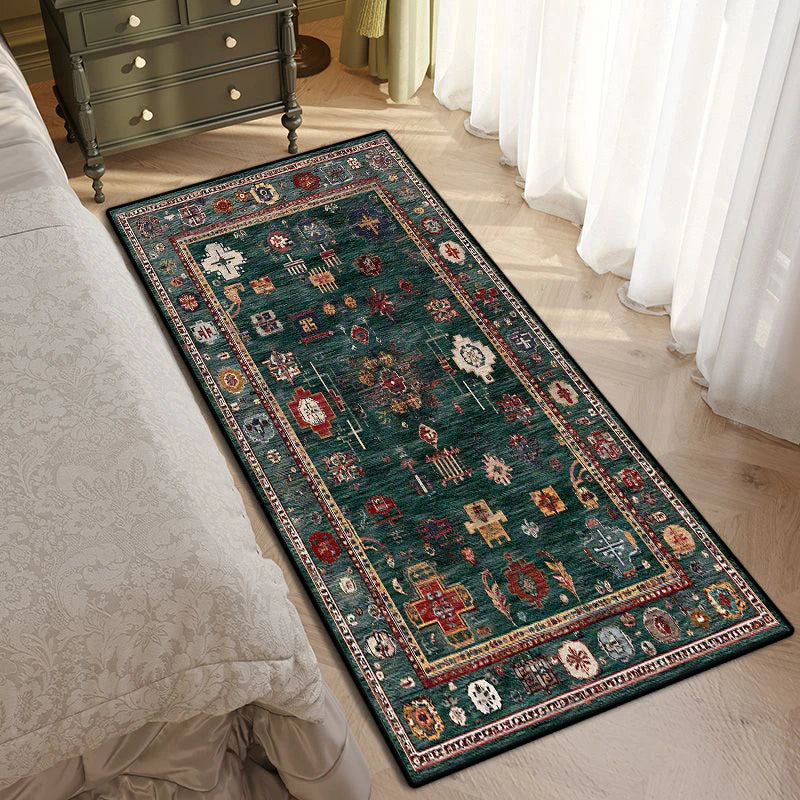 Navak Carpet Persian Retro Rugs for Living Room Christma Decoration Home Sofa Area Plush Carpet Bedroom Bedside Non-slip Washable Foot Mat