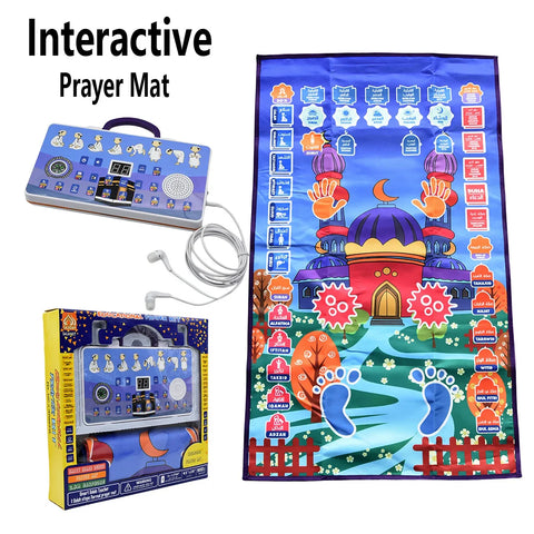 Navak Carpet InteractiveTalking Prayer Mat Educational Rug Salah Muslim Kids Gift Islam Electronic Worship Blanket Compass Islamic Carpet