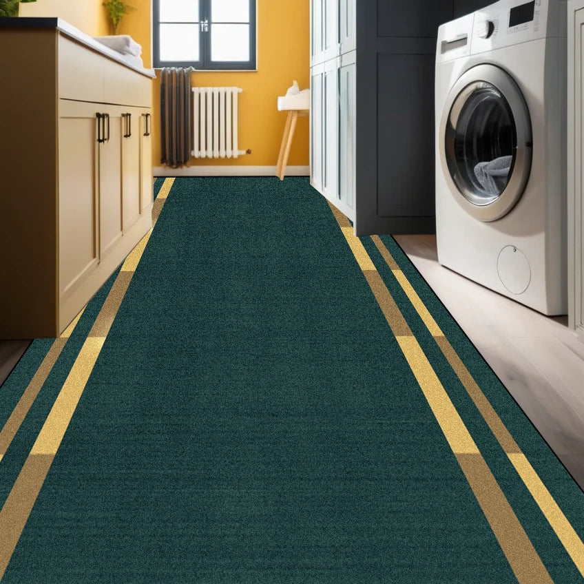 Navak Carpet Modern Geometric Corridor Carpet Kitchen Decor Non-slip Runner Rugs Bathroom Passageway Entrance Door Mat Hotel Lobby Long Rugs