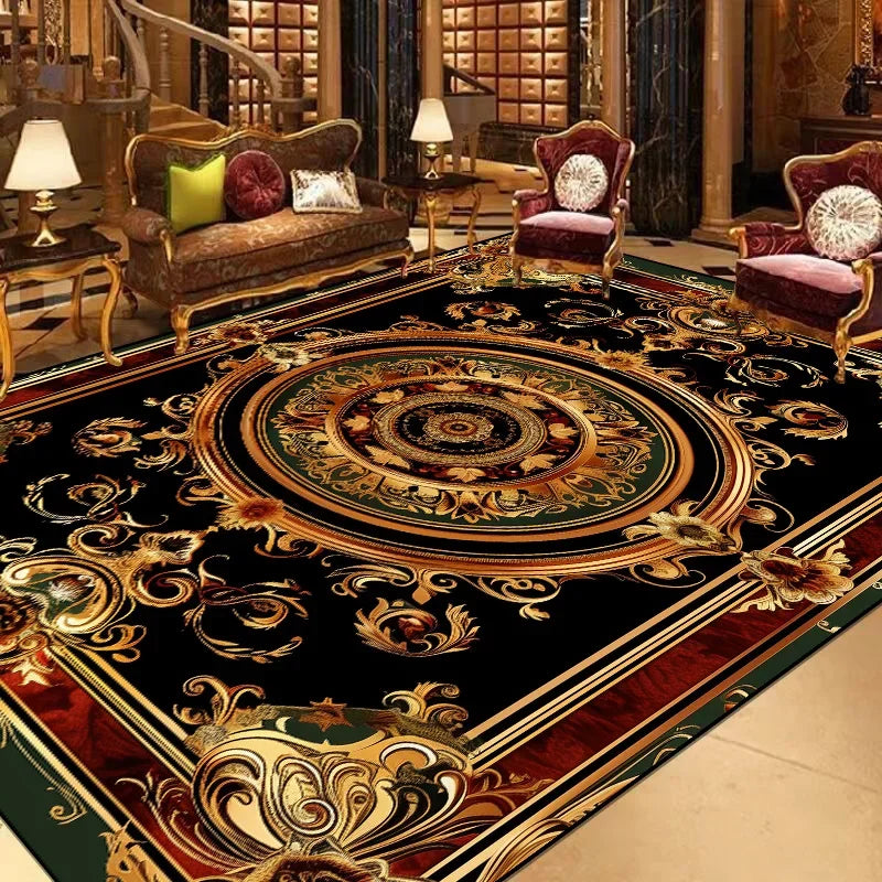 Navak Carpet European Large Size Carpet Living Room Decoration Luxury Floor Mats Non-slip Bedroom Rugs Washable Lounge Computer Chair Mat