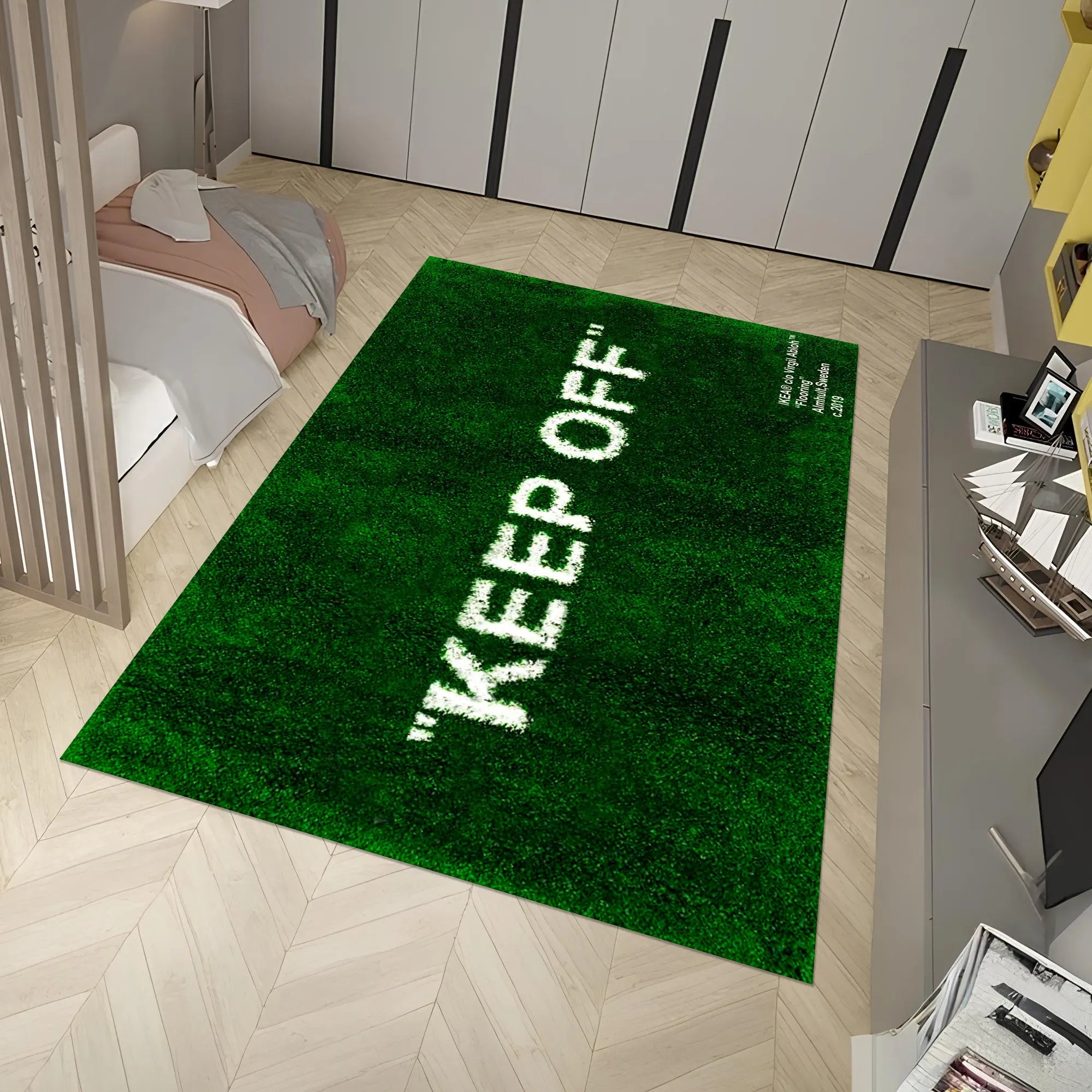 Navak Carpet Keep Off Rug Green Rug Grass Pattern Rug Modern Rug Runner Rug Home Decor Area Rug Aesthetic Rug Rugs for Living Room
