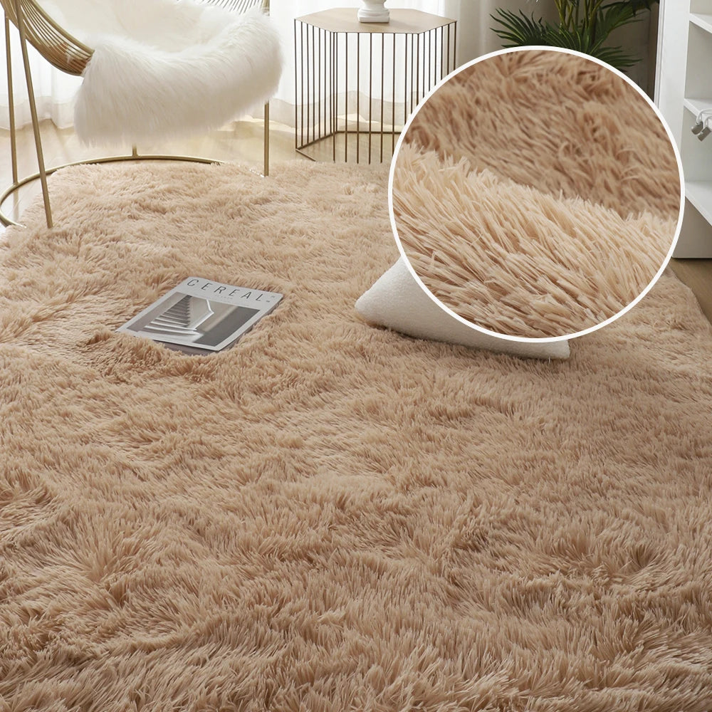Navak Carpet Soft Shaggy Carpet Living Room Fluffy Children Rugs Large Beige Plush Area Rug for Bedroom Kids Room Nursery Modern Home Decor