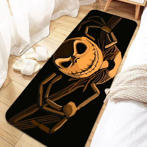 Navak Carpet Jack Skellington Door Mat Entrance Non-slip Doormat Washable Kitchen Carpet Living Room Hallway Rugs Bathroom Bath Door Mats