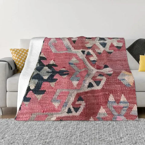 Navak Carpet Sofa Fleece Baluch Flatweave Antique Afghanistan Rug Throw Blanket Warm Flannel Turkish Kilim Ethnic Art Blankets Bedspreads