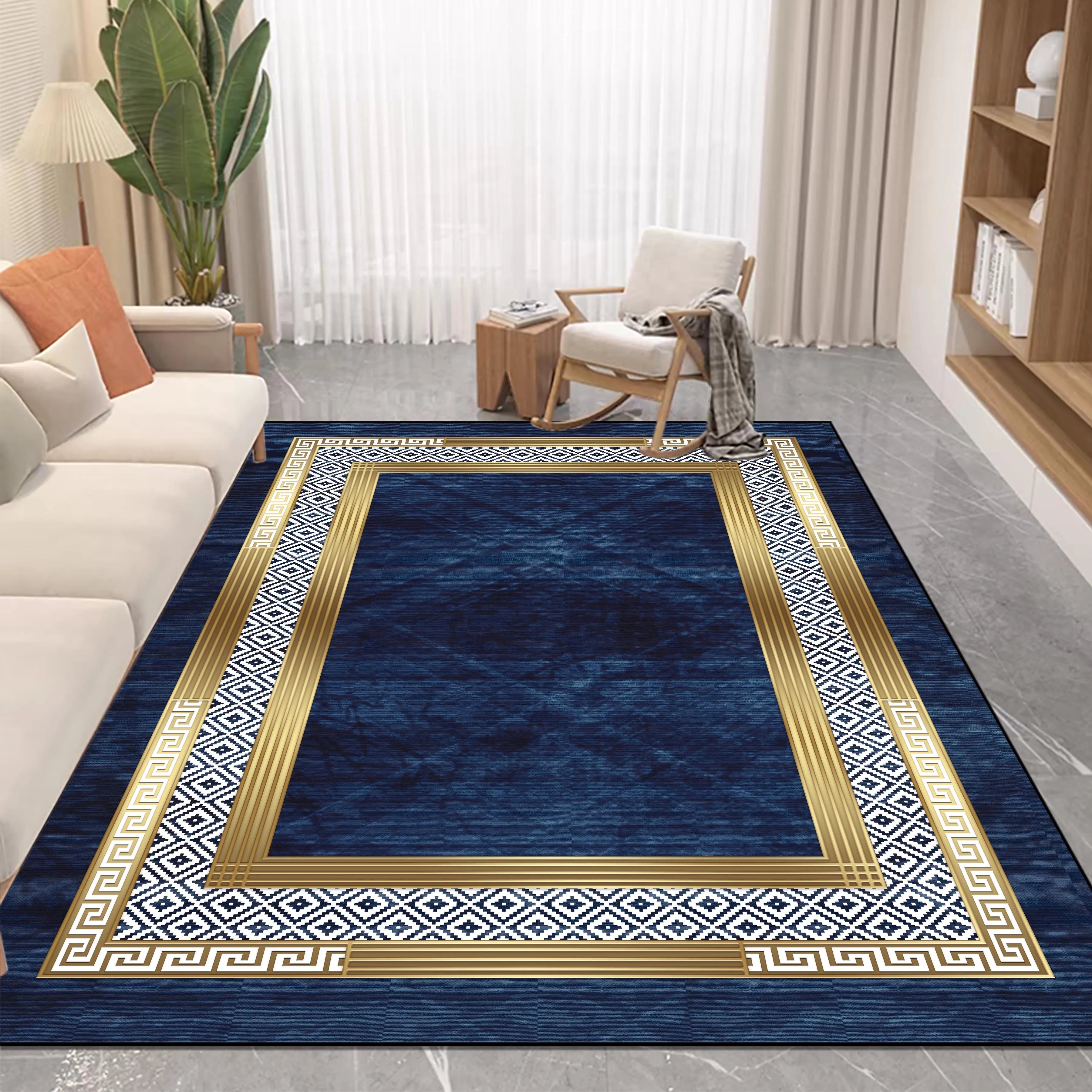 Navak Carpet Nordic Luxury Style Carpet in The Living Room Easy Clean Absorbent Soft Mat Antiskid Lounge Decor Rugs Big Size Room Floor Mats
