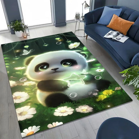 Navak Carpet 2026 New Dream Panda Cute Cartoon Art Rug for Bedroom Living Room Sofa Home Doormat Decor,Large Kid Play Non-slip Floor Mat Gift