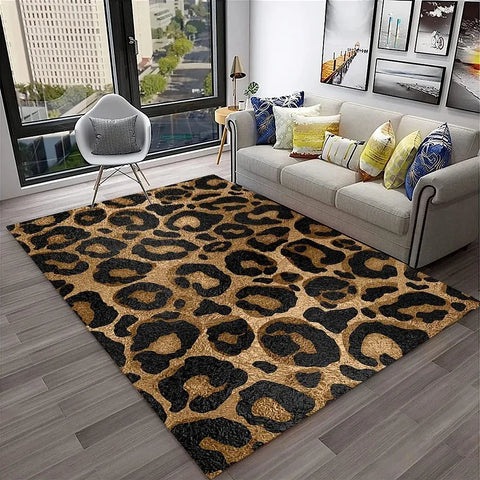 Navak Carpet Leopard Print Carpet Rugs Living Room Floor Mats Bedroom Decor Carpets for Bed Room Carpets for Living Room Decoration Maison