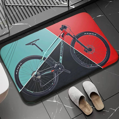 Navak Carpet 1Pc Bikers Indoor Outdoor Doormat Non Slip Bike Print Home Decor Carpet For Kitchen Bedroom Bath Foot Rugs Washabel Floor Mat