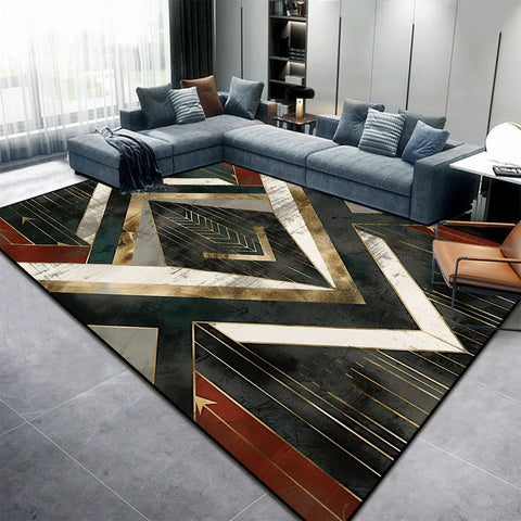 Navak Carpet Modern Abstract Living Room Carpet – Washable Area Rug for Bedroom, Lounge & Coffee Table, Home Decor Floor Mat