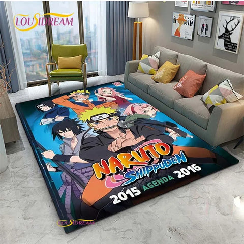 Navak Carpet Naruto Cartoon Anime Carpet for Living Room Bedroom Cute Rugs Kitchen Table Door Kids Un-slip Floor Mats Alfombra Birthday gift