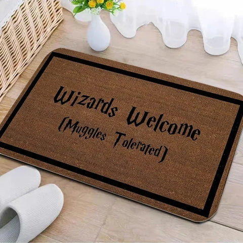 Navak Carpet Welcome Muggles Entrance Mat Living Room Floor Decoration Carpet Non-slip Easy To Clean Area Rug Home Office Washable Doormats