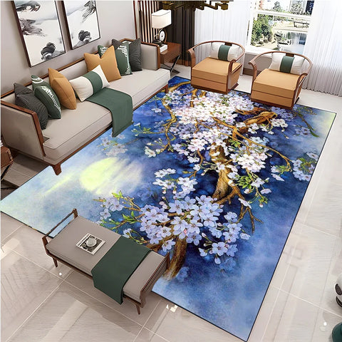 Navak Carpet Chinese Style Living Room Carpet Coffee Table Floor Mat Alfombra Rug Study Bedroom Bedside Home Decoration Non-slip Floor Mat