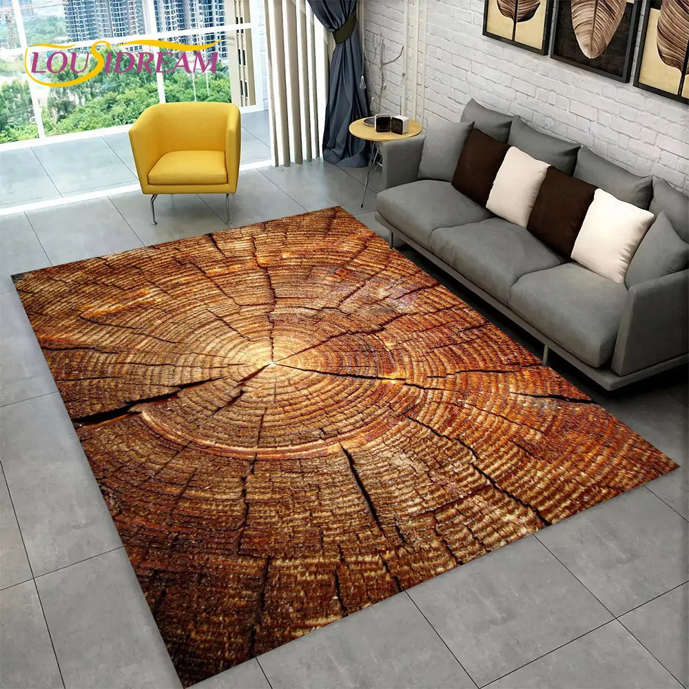 Navak Carpet 3D HD Wood Grain Retro Area Rug Large,Carpet Rug for Home Living Room Kids Bedroom Sofa Doormat Decor,Kitchen Non-slip Floor Mat