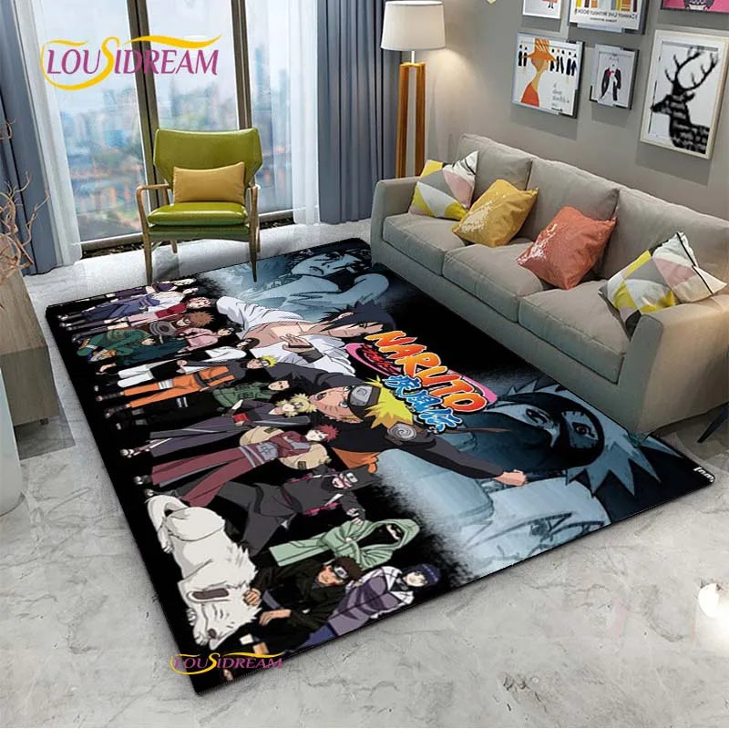 Navak Carpet Naruto Cartoon Anime Carpet for Living Room Bedroom Cute Rugs Kitchen Table Door Kids Un-slip Floor Mats Alfombra Birthday gift