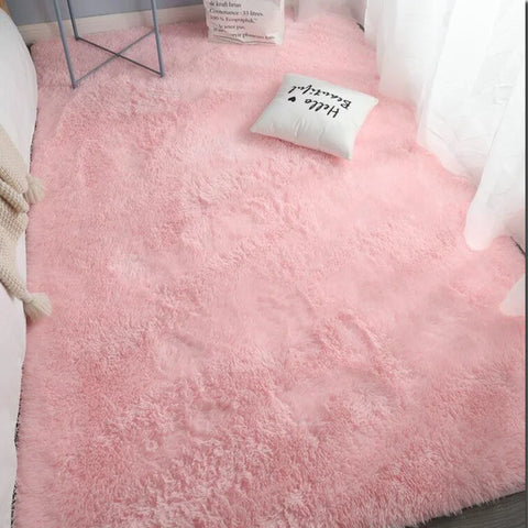 Navak Carpet Shag Living Room Silk Wool Carpet Home Bedroom Bed Full Floor Mat Nordic Sofa Non-Slip Mat Simple Wind Plush Cushion