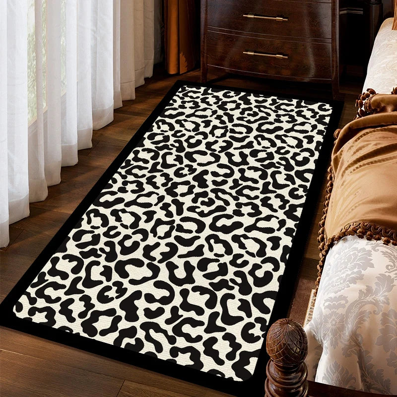 Navak Carpet Exclusive Picks American Leopard Print Stain-Resistant Carpet Bedroom Bedside Rug Corridor Window Floor Mat Home Decoration Summer