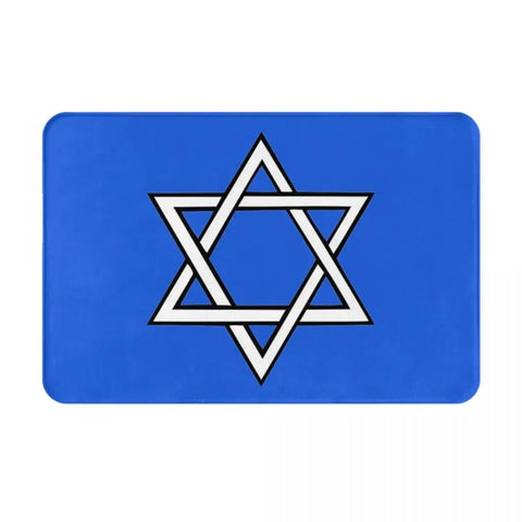 Navak Carpet Israel Flag Anti-slip Doormat Floor Mat Sand Scraping Carpet Rug for Kitchen Entrance Home Bathroom Living room Footpad Mats