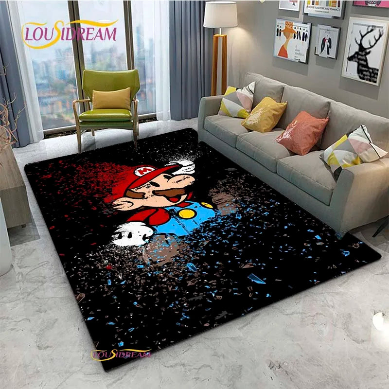 Navak Carpet Mario Cartoon Anime Carpet for Living Room Bedroom Cute Rugs Table Kitchen Door Kids Un-slip Floor Mats Alfombra Birthday gift