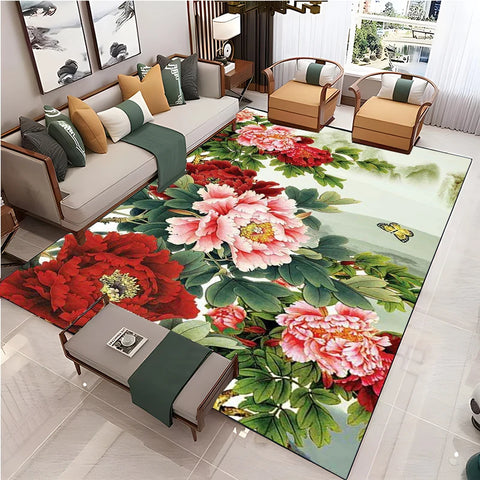 Navak Carpet Chinese Style Living Room Carpet Coffee Table Floor Mat Alfombra Rug Study Bedroom Bedside Home Decoration Non-slip Floor Mat
