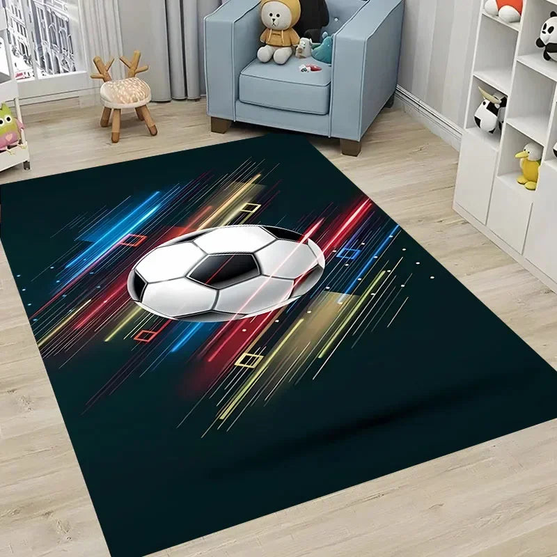Navak Carpet Ball Sports Themed Carpet Cartoon Soccer Floor Mat for Kids Bedroom Decor Football Large Area Rugs Home Living Room Hallway Rug
