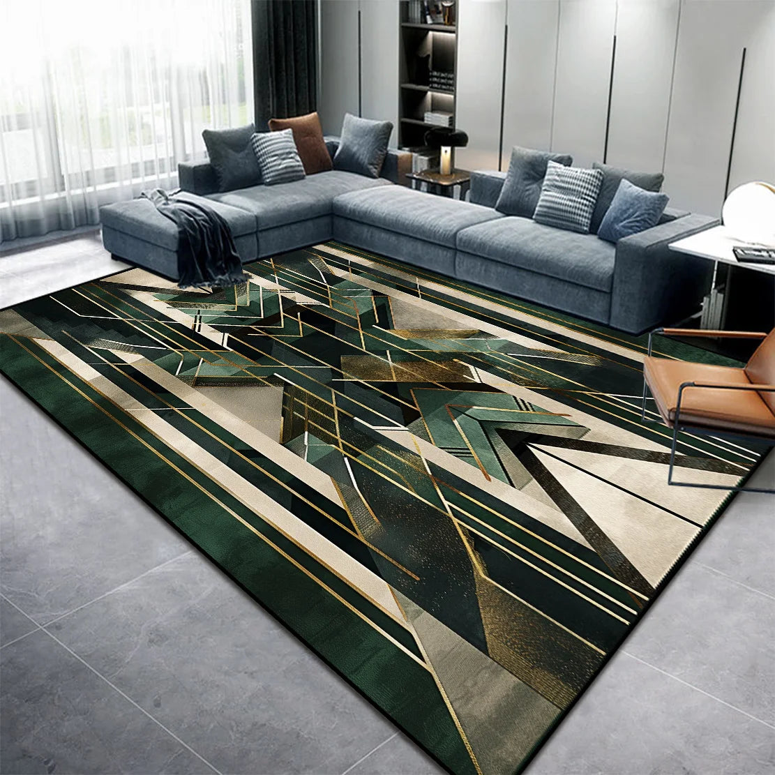 Navak Carpet Modern Abstract Living Room Carpet – Washable Area Rug for Bedroom, Lounge & Coffee Table, Home Decor Floor Mat
