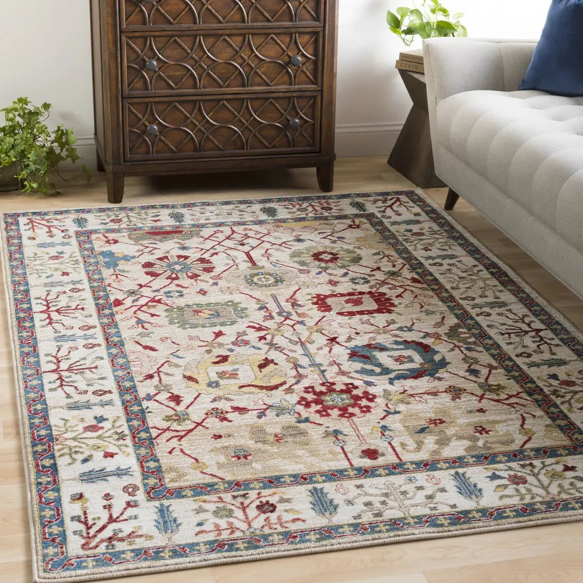 Navak Carpet Nordic Ethnic Style Retro Carpet Living Room Decoration Carpets Home Bedroom Non-slip Rug Persian Court Pattern Large Area Mat