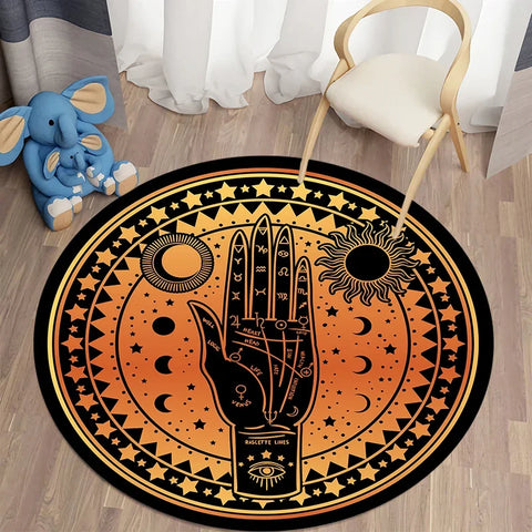 Navak Carpet Nordic style sun moon circular carpet living room bed bath children's  floor decoration non slip  mat
