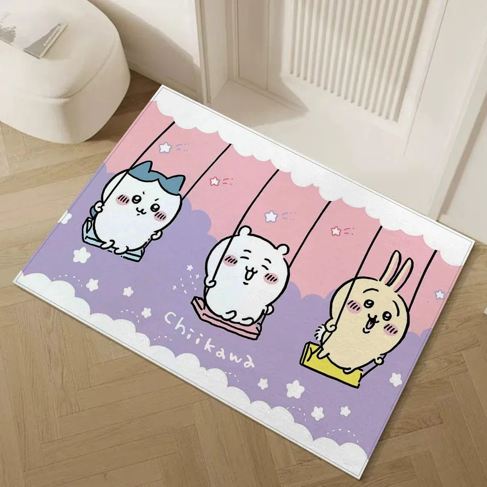 Navak Carpet Daily Picks Disney Chiikawa Floor Door Mat Living Bedrooom Bathroom Entrance Carpet Cute Girl Child House Home Decor Non-slip Rug