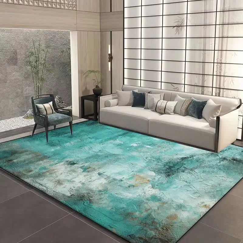 Navak Carpet Nordic Luxury Style Living Room Carpet Abstract Bedroom Decor Large Rugs Washable Non-slip Elastic Office Floor Mat Comfortable