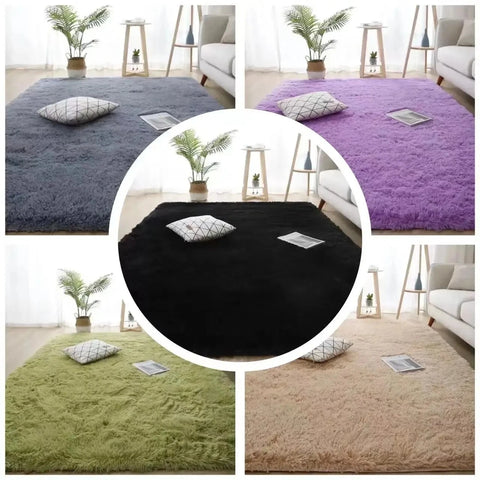 Navak Carpet Shag Living Room Silk Wool Carpet Home Bedroom Bed Full Floor Mat Nordic Sofa Non-Slip Mat Simple Wind Plush Cushion