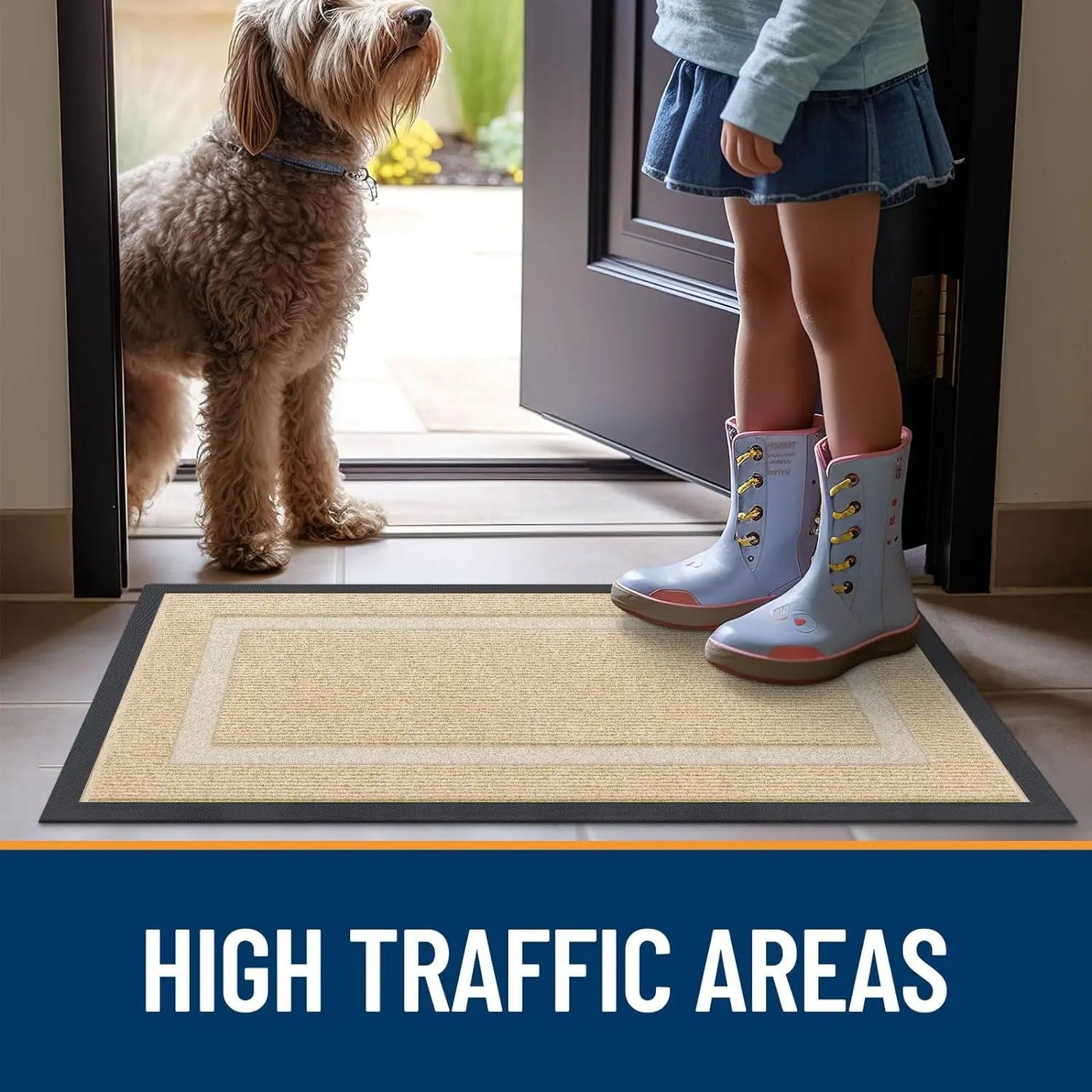 Navak Carpet Kitinjoy Entrance Door Floor Mat Indoor Kitchen Non-Slip Entrance Doormat High Quality Low Profile Carpet Welcome Front Door Mat
