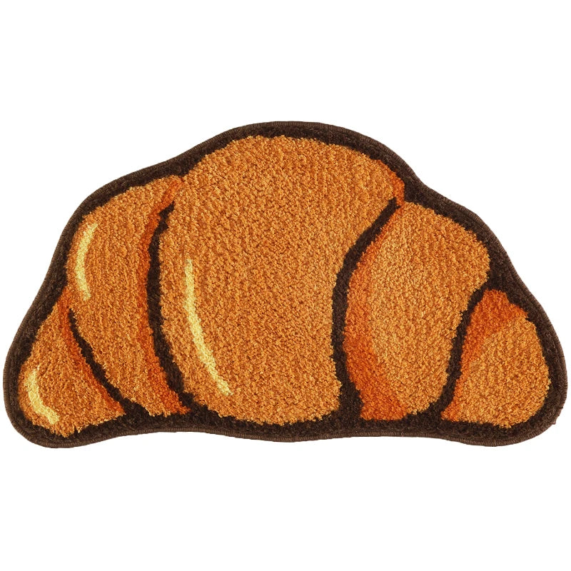 Navak Carpet LAKEA Croissant Shape Carpets for Living Bath Room Fluffy Bread Rug Home Warm Decoration Accessories Anti-Slip Floor Safety Mat