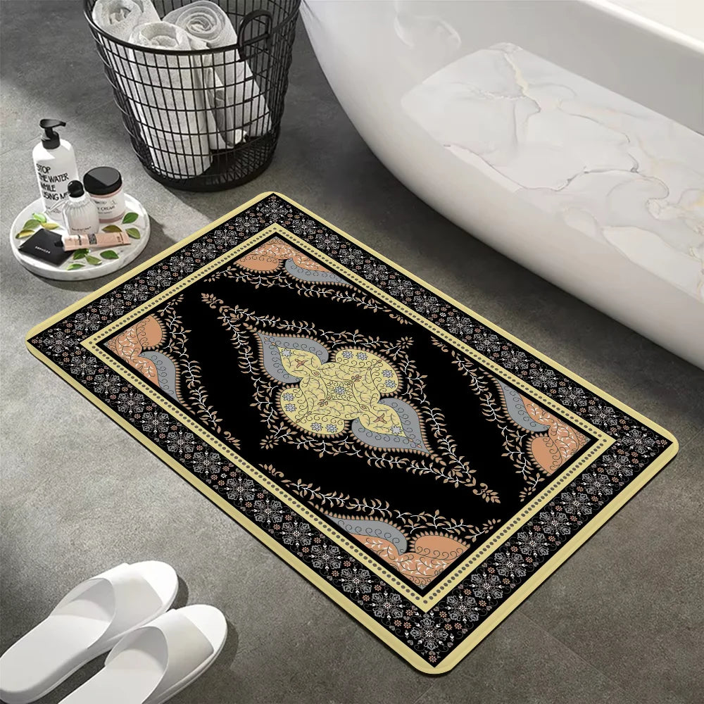 Navak Carpet Turkey Persian Bohemian Room Mats Anti-slip Absorb Water Long Strip Cushion Bedroon Mat Welcome Doormat